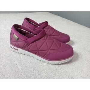 L.L. Bean Womens Ultralight PrimaLoft Waterproof/insulate Slip-Ons Shoes Berry 9